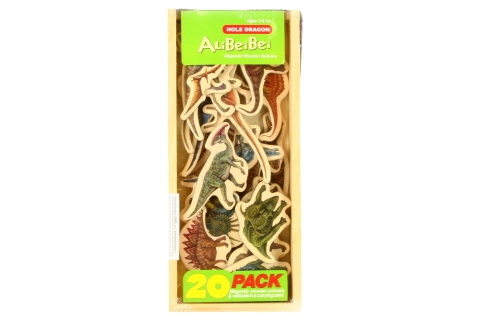 Dřevěné magnety dinosauři 20 ks