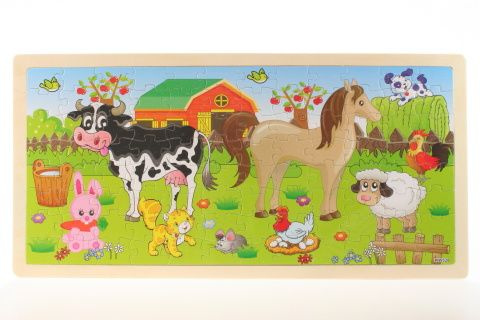 Dřevěné puzzle se zvířátky