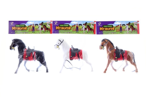 Plastový koník se semišovým povrchem 16 cm