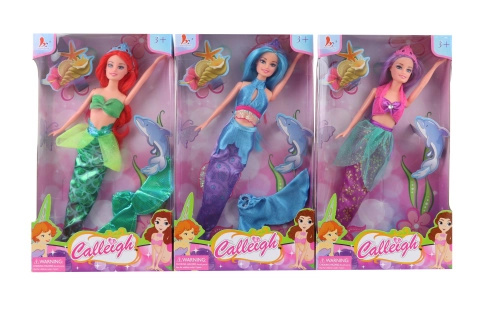 Mořská panna kloubová panenka 29 cm