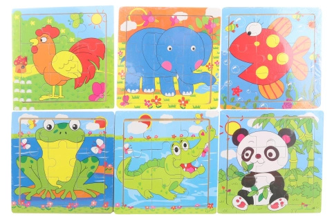 Lamps puzzle Panda 15x15cm