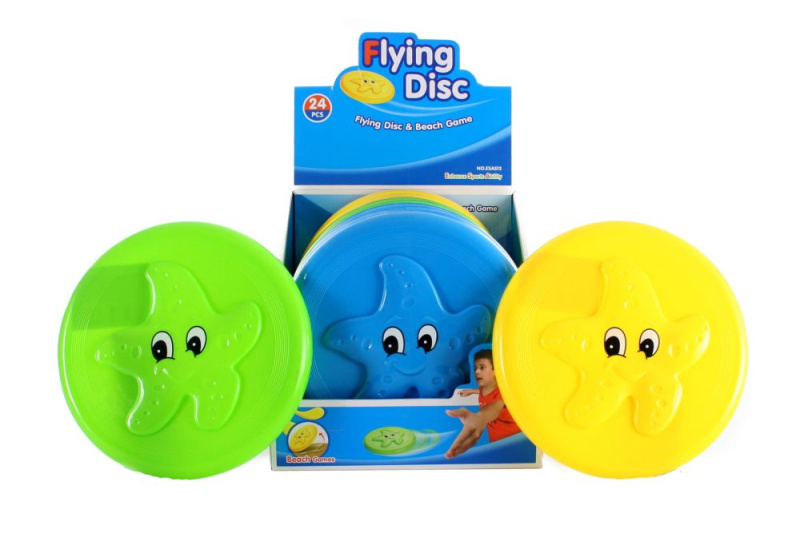 Létající talíř s úsměvavou hvězdou 23 cm – balení 24 ks