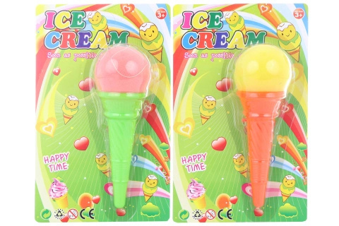 Vystřelovací zmrzlina – pěnový míček na šňůrce