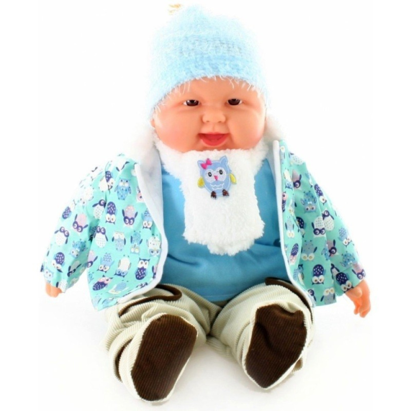 Velká panenka miminko – kluk se sovičkami