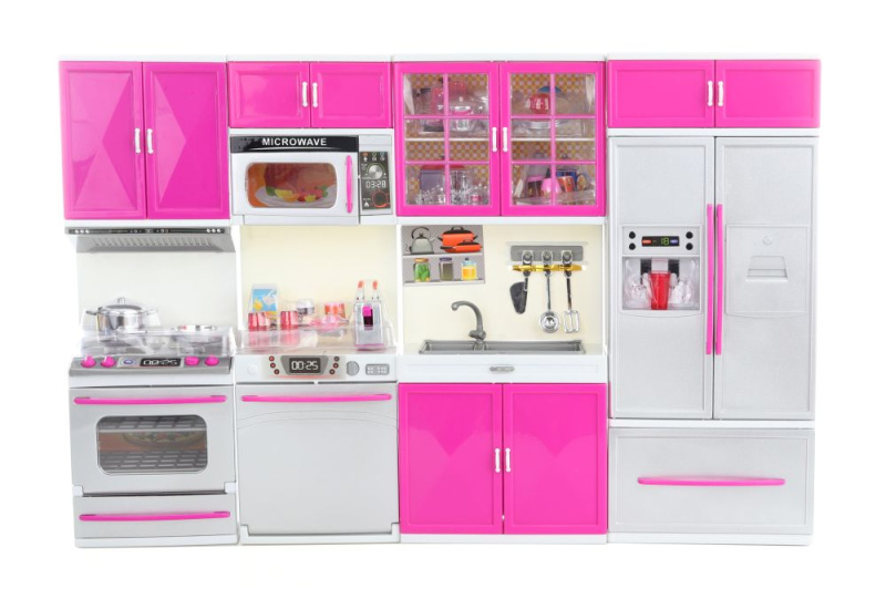 Lamps Moderní nábytek Kuchyňský set s doplňky pro panenky