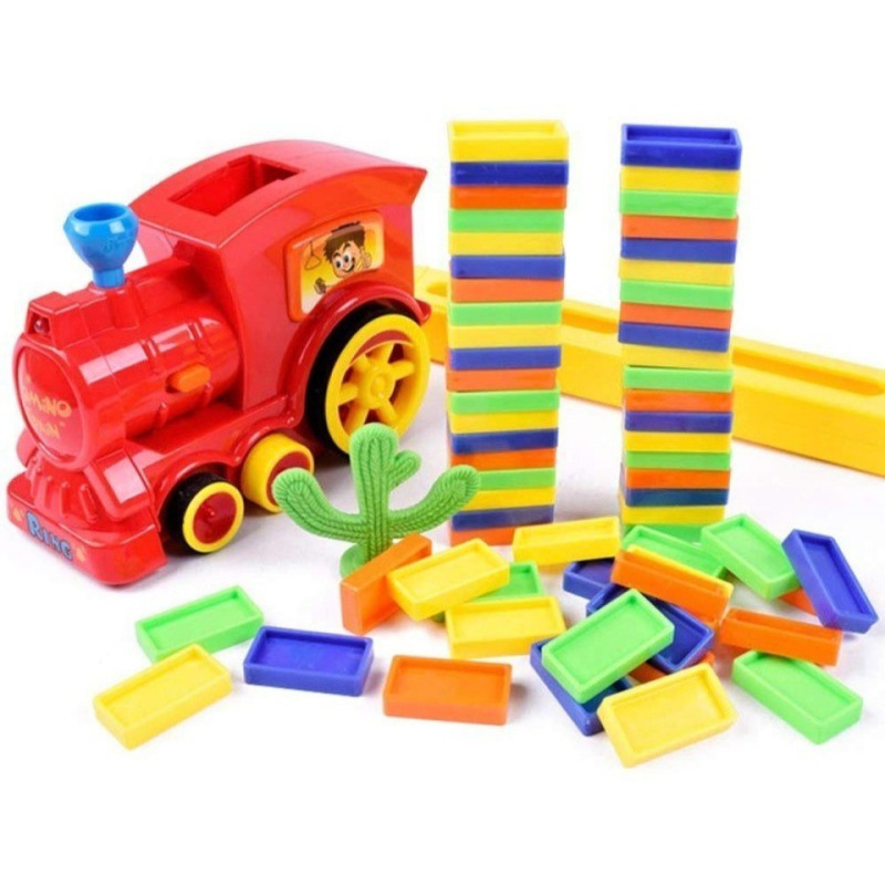 Stavební domino vláček se světly a zvuky