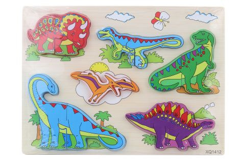 Lamps Vkládačka dřevěná dino