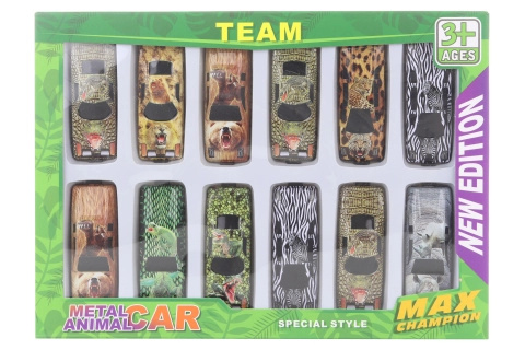 Lamps Sada 12 kovových aut Afrika