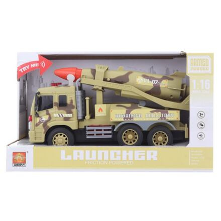 Lamps Vojenské auto s raketou 22 x 9 x 13 cm khaki