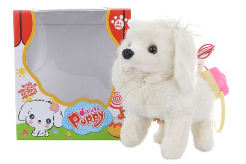 Lamps Pejsek bílý štěkací na kabel 14 x 16 cm