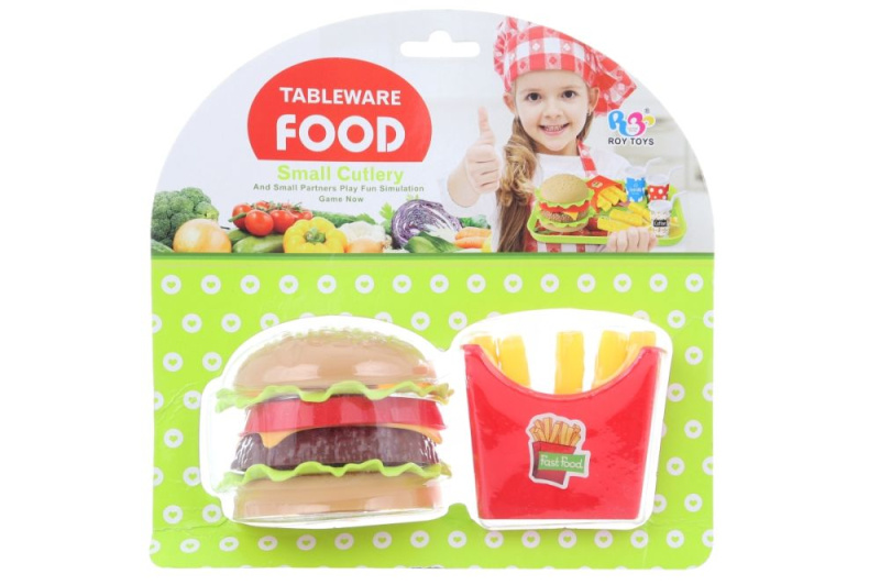 Plastový hamburger a hranolky pro děti