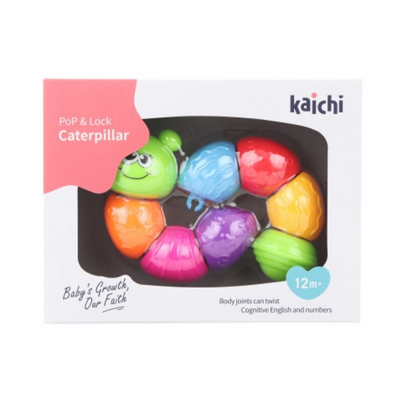 Spojovací plastová housenka s chrastítkem pro děti 12m+