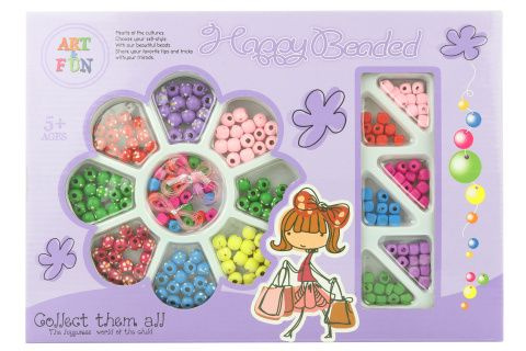 LAMPS Korálky navlékací dřevěné