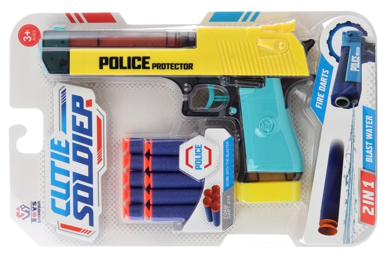 Pistole na vodu a pěnové náboje police protector