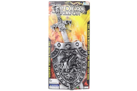 Lamps meč plastový 46 cm se štítem