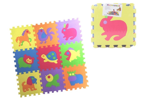 Pěnové puzzle zvířátka – 9 dílků