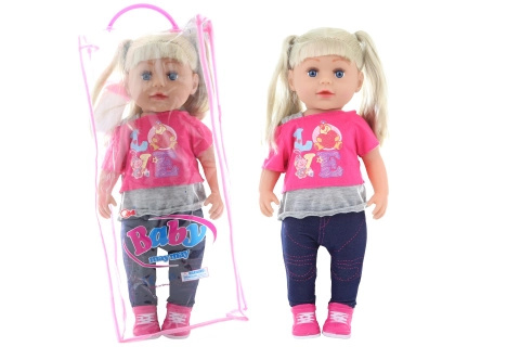 Lamps blondýnka 45 cm v růžových šatech