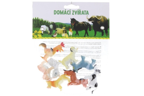 Veselá domácí zvířátka – sada plastových figurek do sáčku