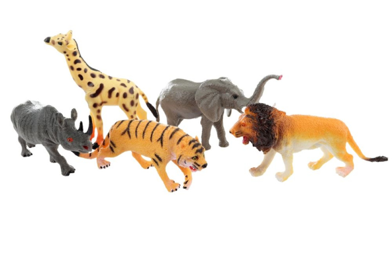 Sada plastových divokých zvířátek 5 ks