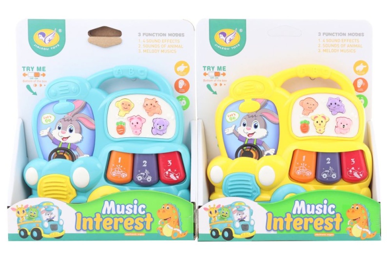 Dětské piánko ve tvaru autobusu se zvuky zvířátek