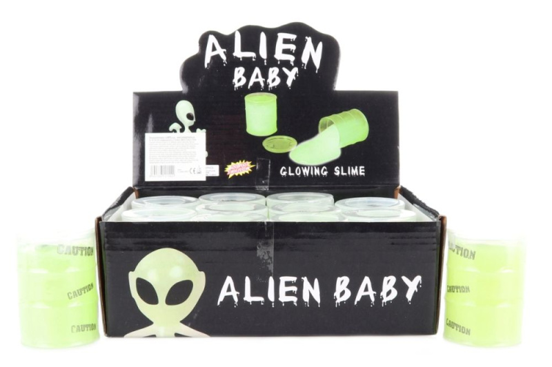 Svíticí sliz s mimozemšťanem v sudu