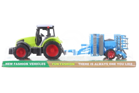 Plastový traktor se secím strojem