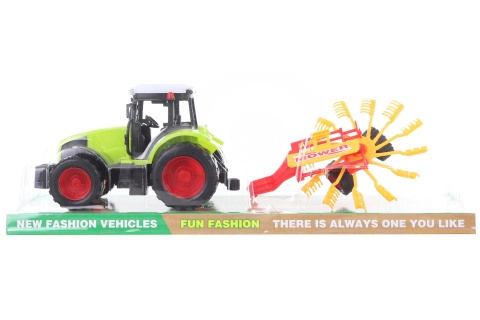 Plastový traktor s obracečem sena pro děti