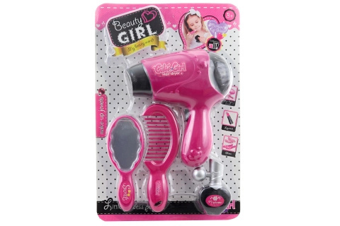 Dětská sada kadeřnických doplňků s bateriovým fénem