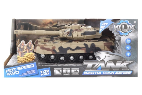 Béžový tank na baterie se setrvačníkem