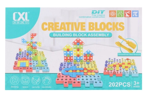 Šroubovací plastová stavebnice 202 dílků