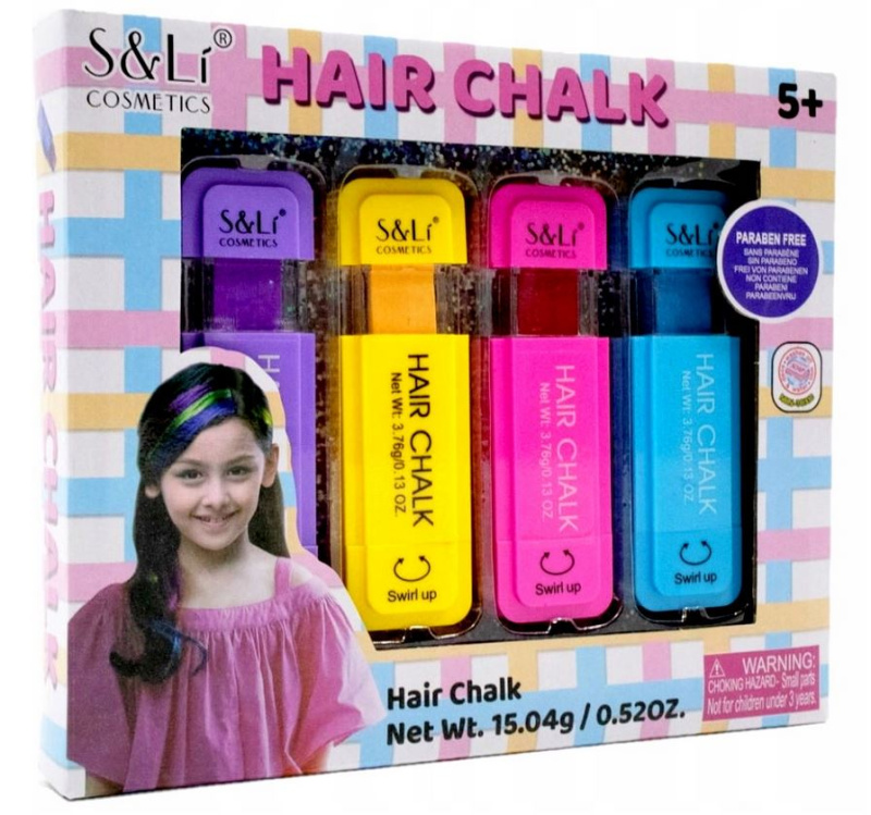 Křídy na vlasy 4 barvy