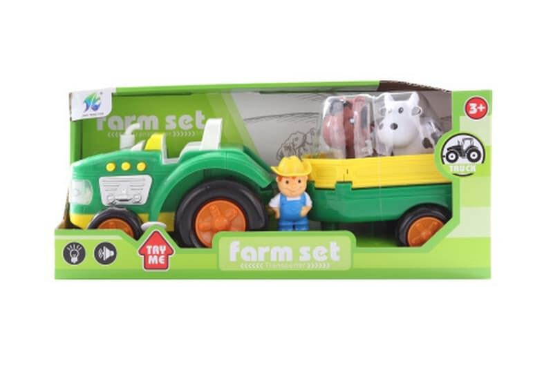 Dětský traktor na baterie s vlečkou
