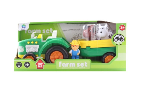 Dětský traktor na baterie s vlečkou