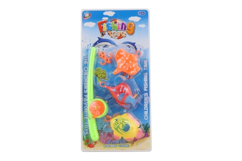 Plastový rybářský prut s háčkem pro děti