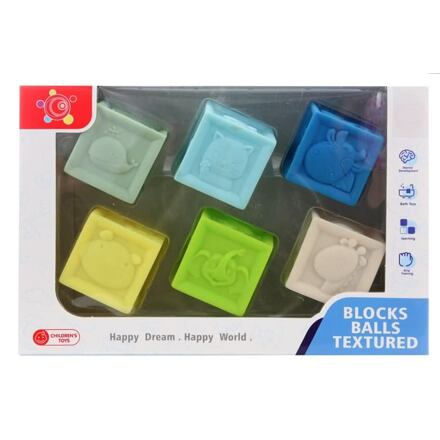 Teddies Dětské pískací kostky 6 ks