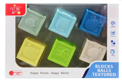 Teddies Dětské pískací kostky 6 ks