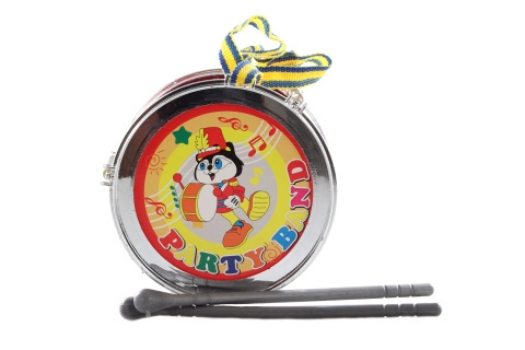 Plastový bubínek 13 cm s paličkami