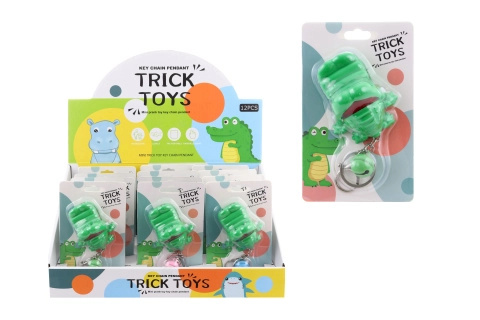 Plastový přívěsek krokodýl s rolničkou