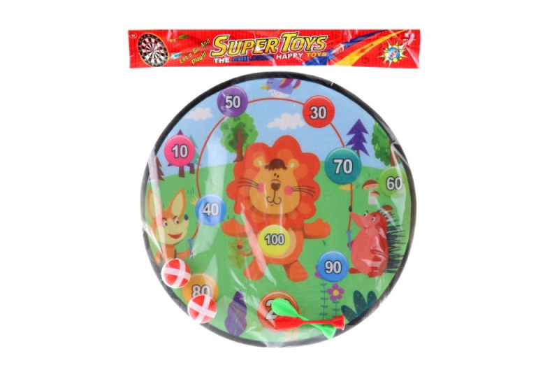 Terč se zvířátky 35 cm na míčky a šipky