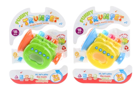Dětská trumpetka na baterie se zvuky a melodiemi