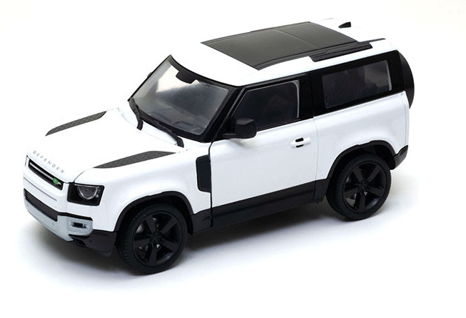 Kovový model land rover defender bílý 1:24