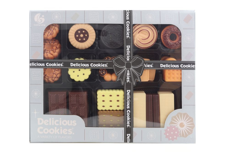 Dětská sada plastového jídla – oplatky, sušenky, čokoláda a vafle