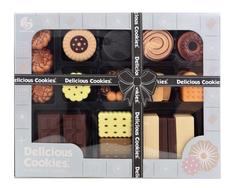 Dětská sada plastového jídla – oplatky, sušenky, čokoláda a vafle