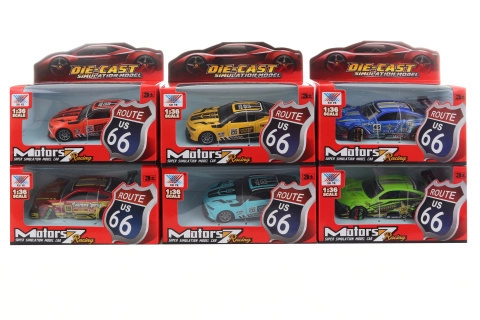 Kovové sportovní autíčko na zpětný chod