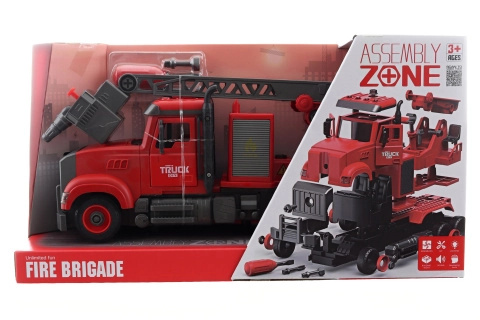 Šroubovací požární auto na baterie se zvuky a setrvačníkem