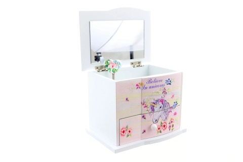 Šperkovnice dřevěná hrací  jednorožec