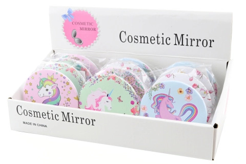 Kulaté zrcátko s motivem jednorožce