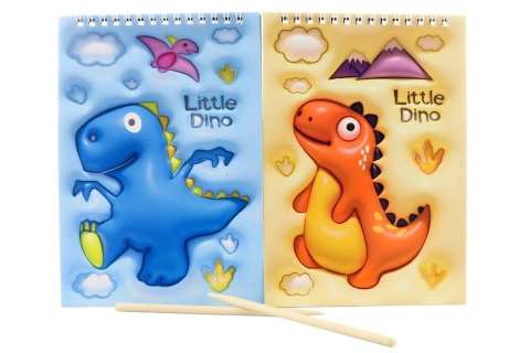 Vyškrabovací sešit dinosaurus s kroužkovou vazbou 14 × 20 cm