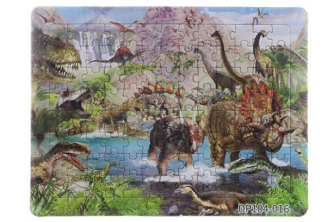 Puzzle dinosauři 104 dílků s podložkou