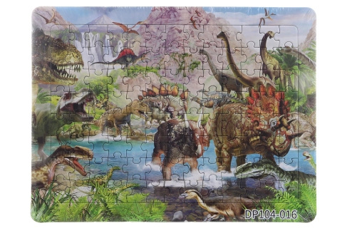 Puzzle dinosauři 104 dílků s podložkou